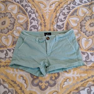 Teal Midi Stretch Shorts American Eagle Outfitters